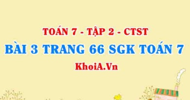 Bài 3 trang 66 SGK Toán 7 tập 2 Chân trời sáng tạo